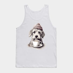 dog and coffee Tank Top